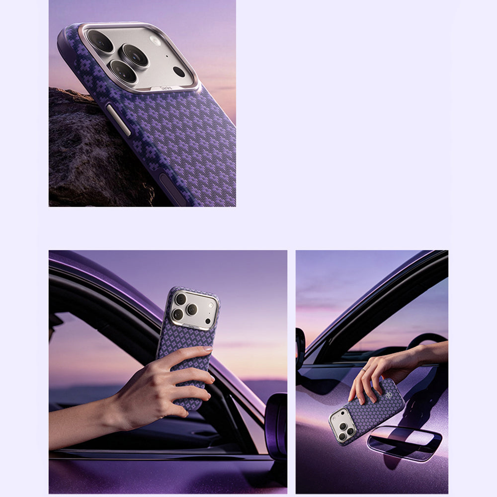 iPhone 17 Pro Max Kılıf M-Safe Şarj Özellikli Benks ArmorPro ArmorEdge X9 Serisi Kevlar Karbon Kılıf