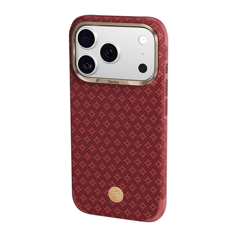 iPhone 17 Pro Max Kılıf M-Safe Şarj Özellikli Benks ArmorPro ArmorEdge X9 Serisi Kevlar Karbon Kılıf