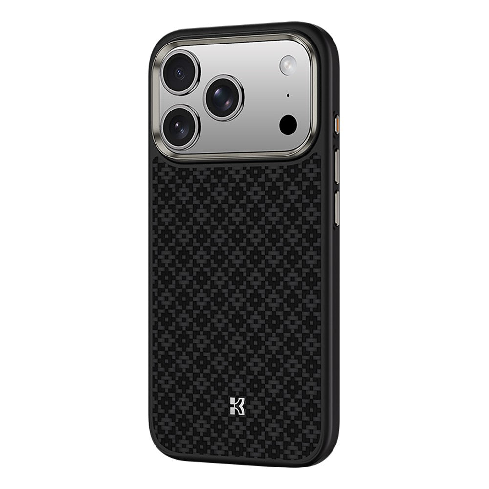 iPhone 17 Pro Max Kılıf M-Safe Şarj Özellikli Benks ArmorPro ArmorGrid Serisi Kevlar Karbon Kılıf