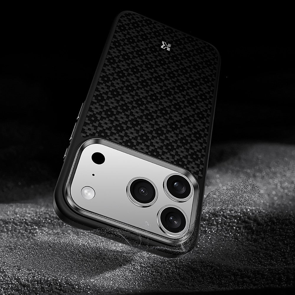 iPhone 17 Pro Max Kılıf M-Safe Şarj Özellikli Benks ArmorPro ArmorGrid Serisi Kevlar Karbon Kılıf