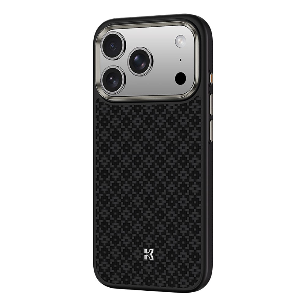 iPhone 17 Pro Max Kılıf M-Safe Şarj Özellikli Benks ArmorPro ArmorGrid Serisi Kevlar Karbon Kılıf