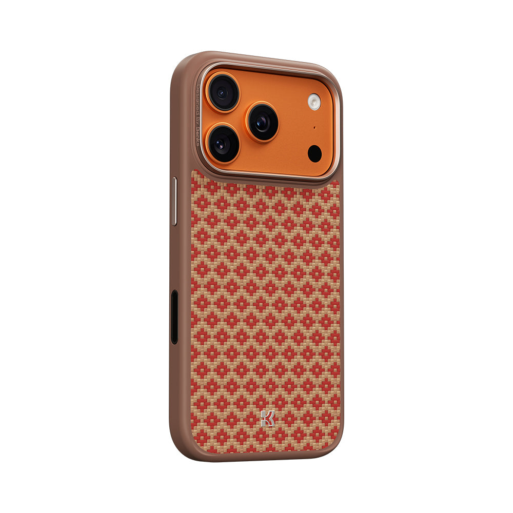 iPhone 17 Pro Max Kılıf M-Safe Şarj Özellikli Benks ArmorPro ArmorGrid Serisi Kevlar Karbon Kılıf