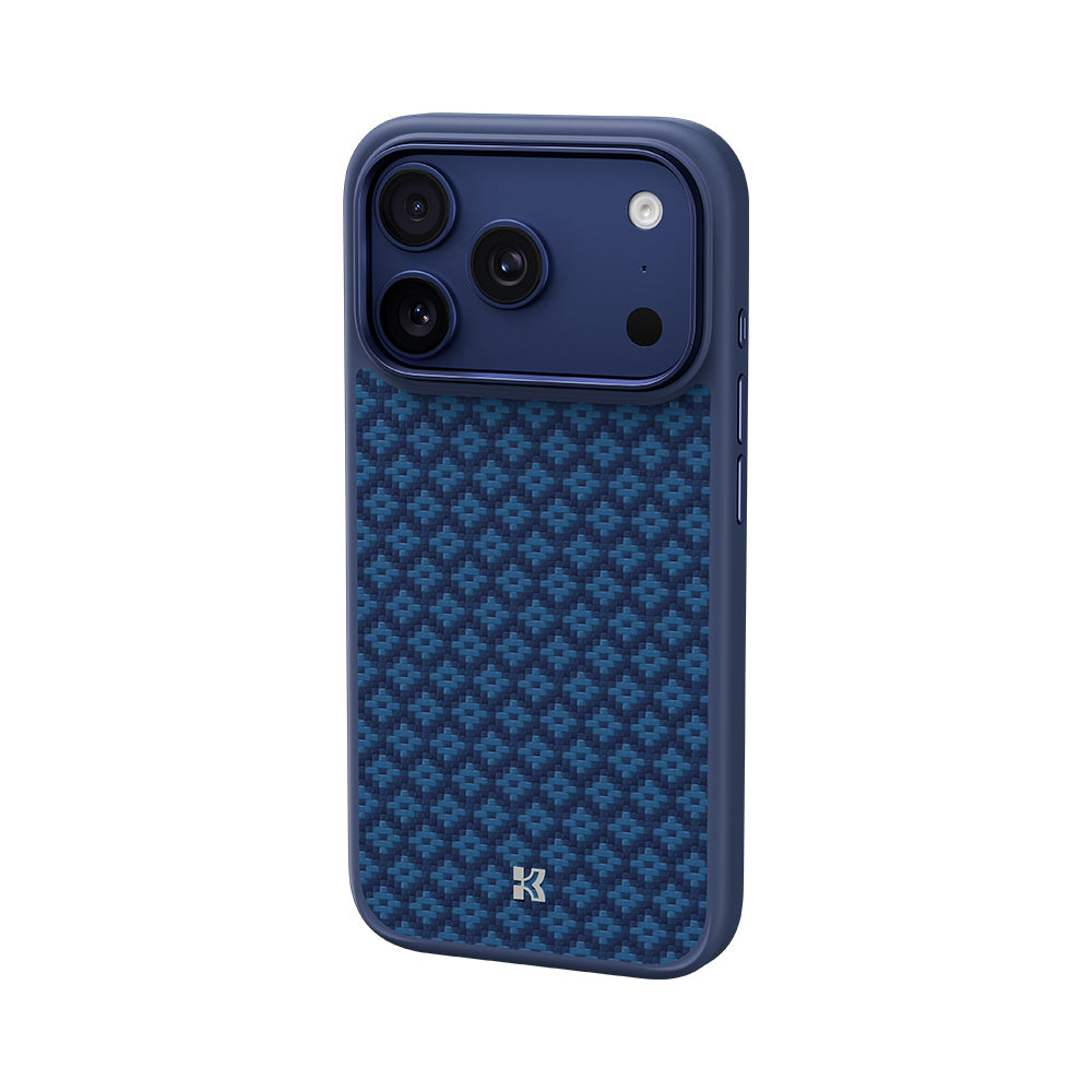 iPhone 17 Pro Max Kılıf M-Safe Şarj Özellikli Benks ArmorPro ArmorGrid Serisi Kevlar Karbon Kılıf