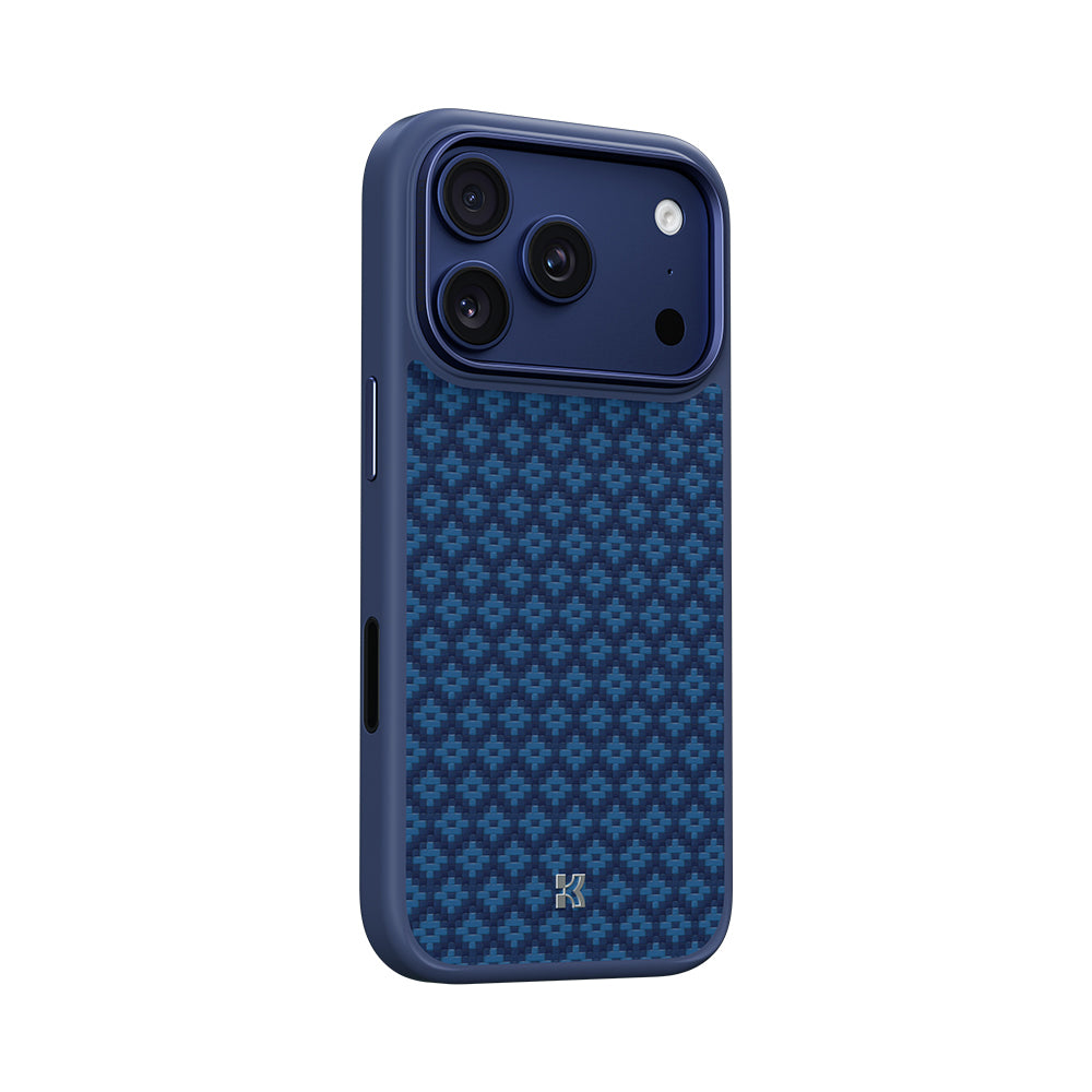 iPhone 17 Pro Max Kılıf M-Safe Şarj Özellikli Benks ArmorPro ArmorGrid Serisi Kevlar Karbon Kılıf