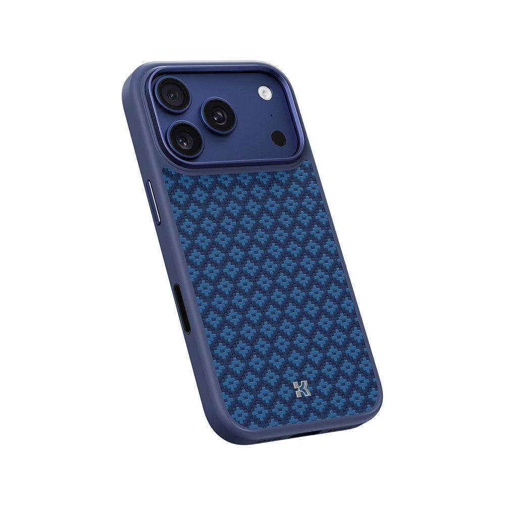 iPhone 17 Pro Max Kılıf M-Safe Şarj Özellikli Benks ArmorPro ArmorGrid Serisi Kevlar Karbon Kılıf