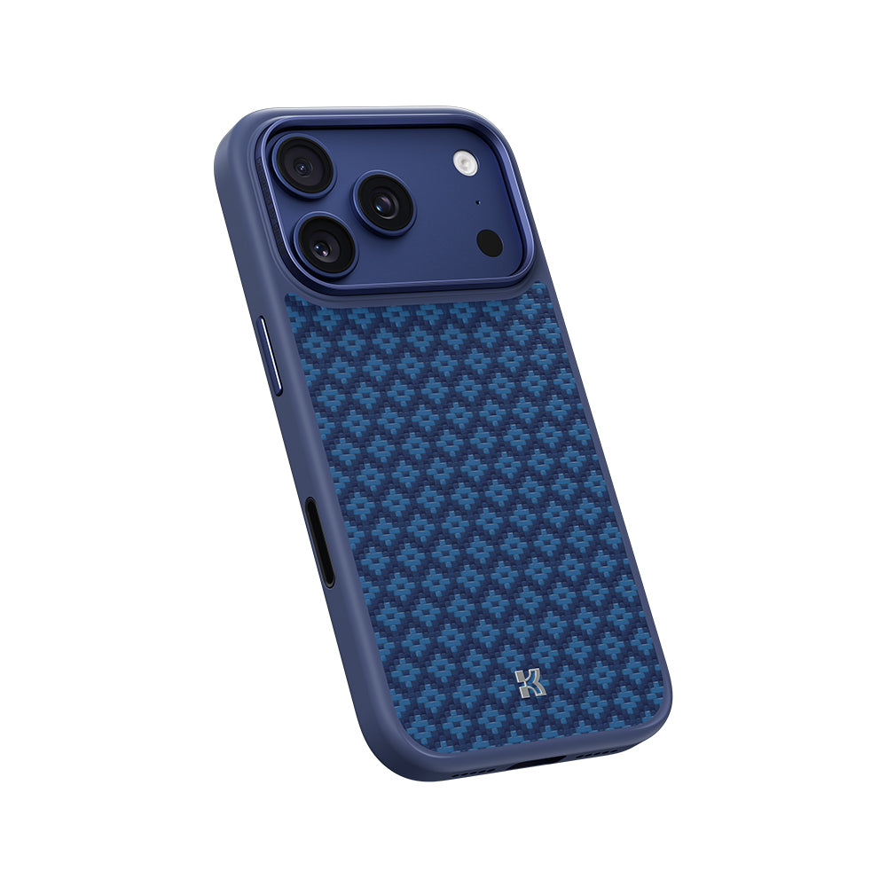 iPhone 17 Pro Max Kılıf M-Safe Şarj Özellikli Benks ArmorPro ArmorGrid Serisi Kevlar Karbon Kılıf