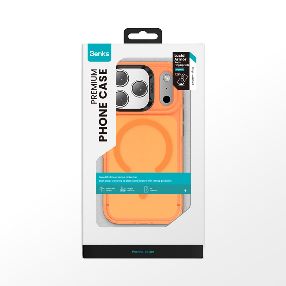 iPhone 17 Pro Max Kılıf M-Safe Şarj Özellikli Benks C-Magnet Lucid Armor Kılıf