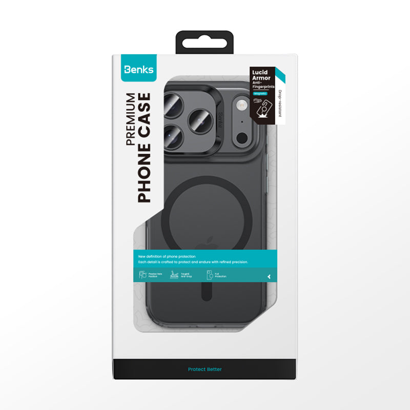 iPhone 17 Pro Max Kılıf M-Safe Şarj Özellikli Benks C-Magnet Lucid Armor Kılıf