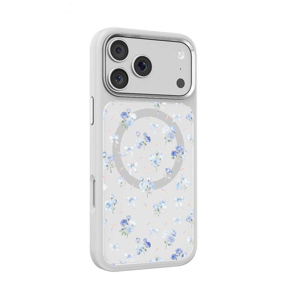 iPhone 17 Pro Max Kılıf M-safe Şarj Özellikli Çiçek Tasarımlı Mutural Flower Serisi Kılıf