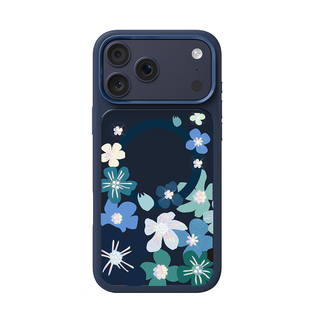 iPhone 17 Pro Max Kılıf M-safe Şarj Özellikli Çiçek Tasarımlı Mutural Flower Serisi Kılıf