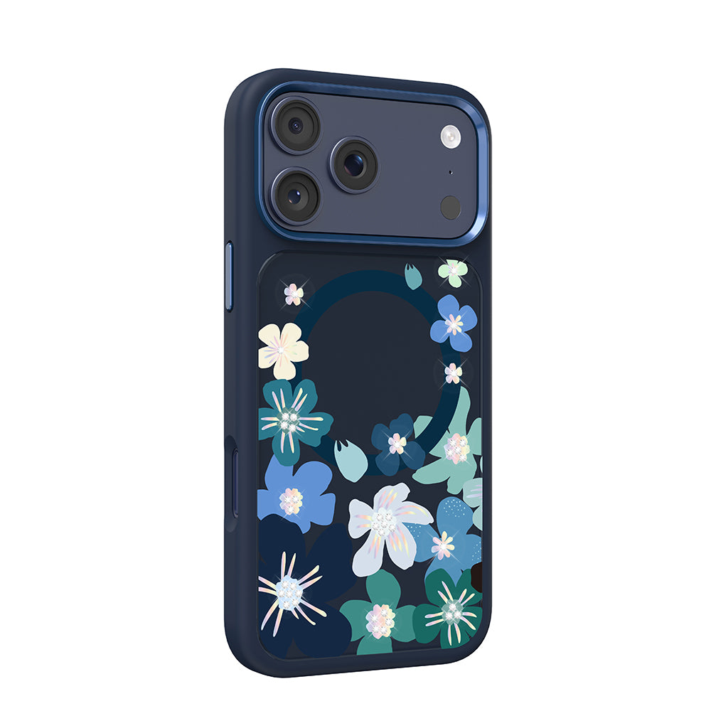 iPhone 17 Pro Max Kılıf M-safe Şarj Özellikli Çiçek Tasarımlı Mutural Flower Serisi Kılıf