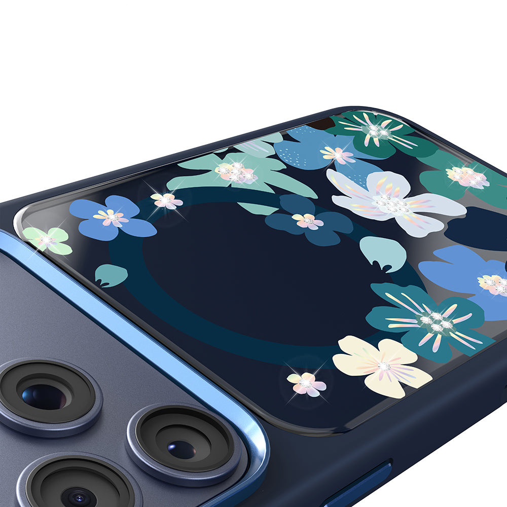 iPhone 17 Pro Max Kılıf M-safe Şarj Özellikli Çiçek Tasarımlı Mutural Flower Serisi Kılıf
