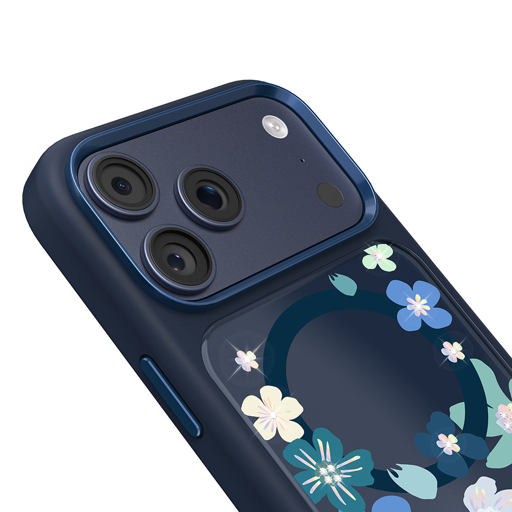 iPhone 17 Pro Max Kılıf M-safe Şarj Özellikli Çiçek Tasarımlı Mutural Flower Serisi Kılıf