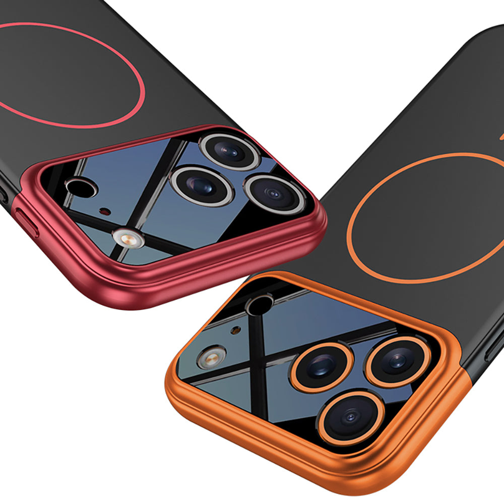 iPhone 17 Pro Max Kılıf M-safe Şarj Özellikli Çift Parçalı Zore Napoli Kılıf