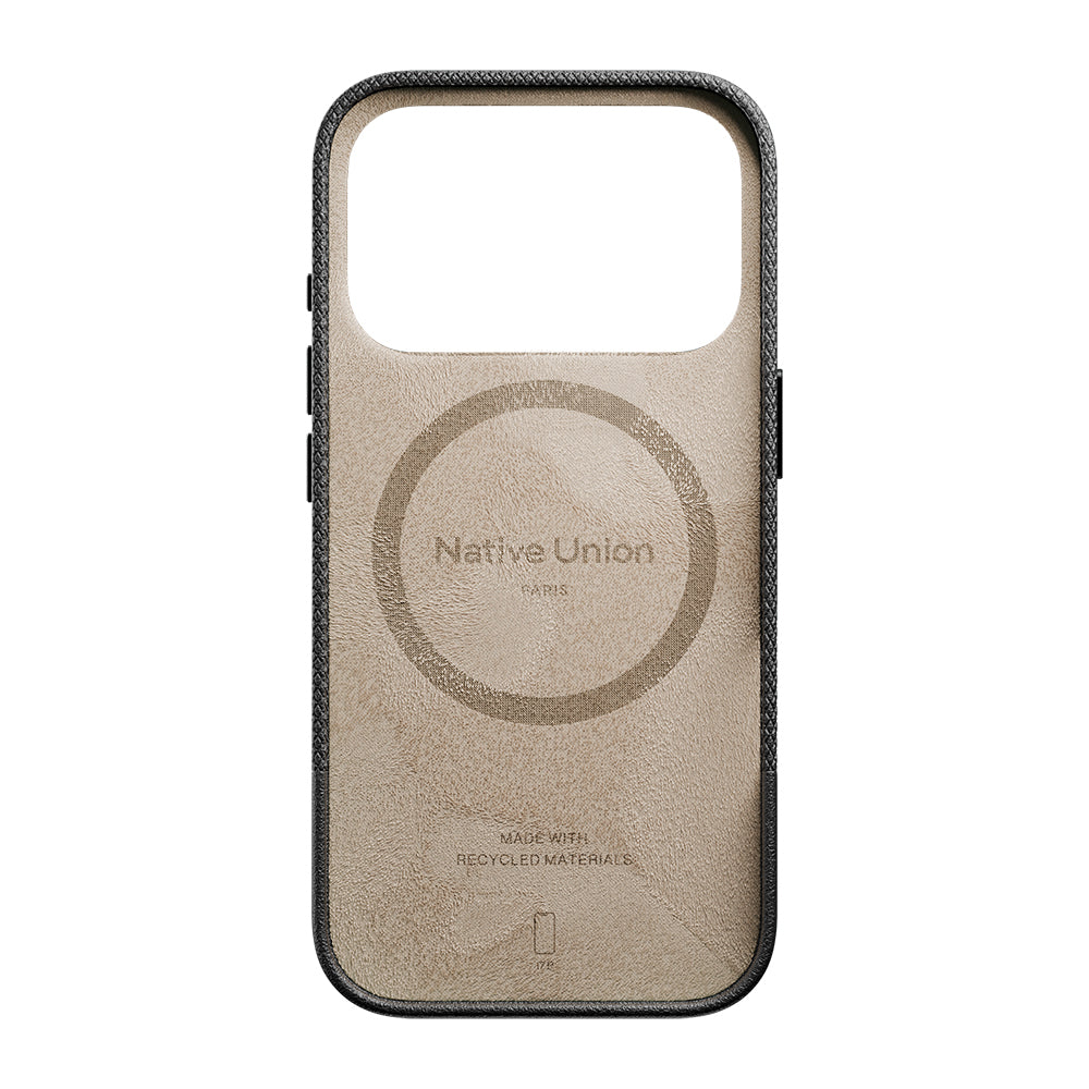 iPhone 17 Pro Max Kılıf M-safe Şarj Özellikli Deri Dokulu Native Union RE Classic Serisi Kılıf