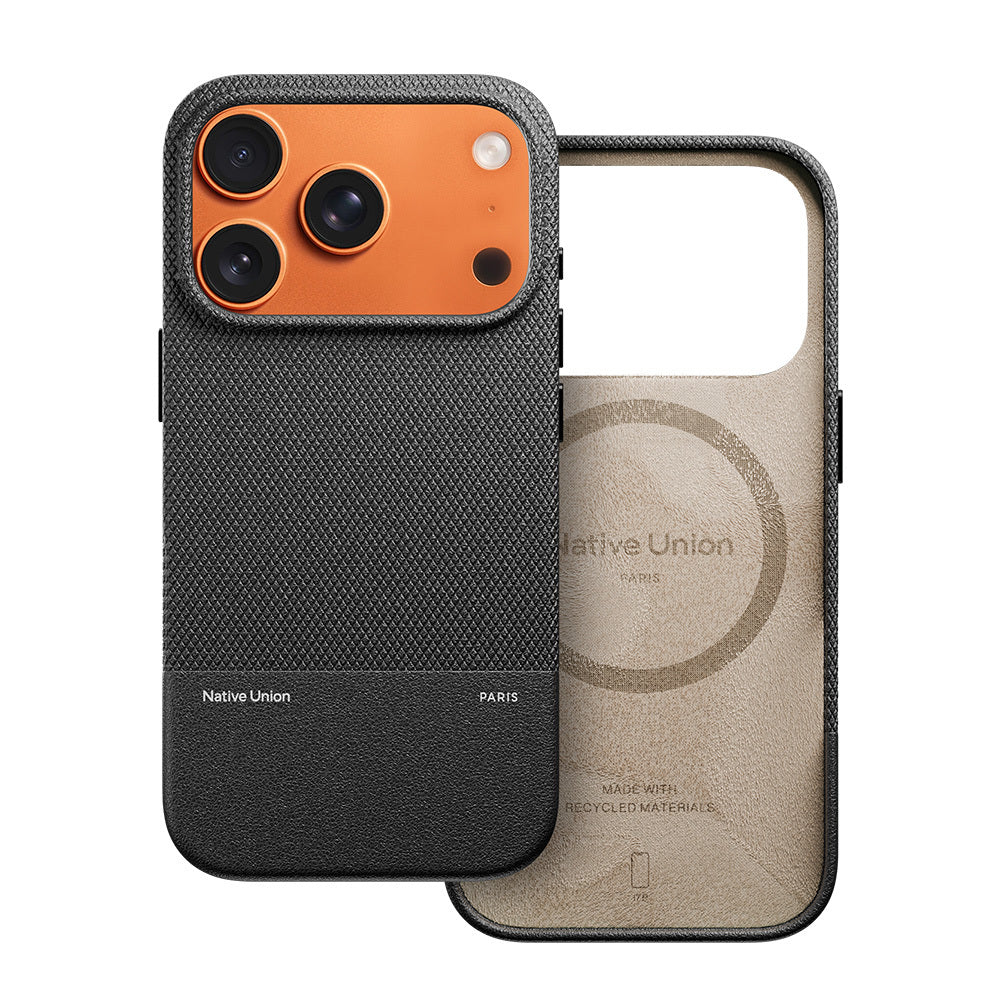 iPhone 17 Pro Max Kılıf M-safe Şarj Özellikli Deri Dokulu Native Union RE Classic Serisi Kılıf