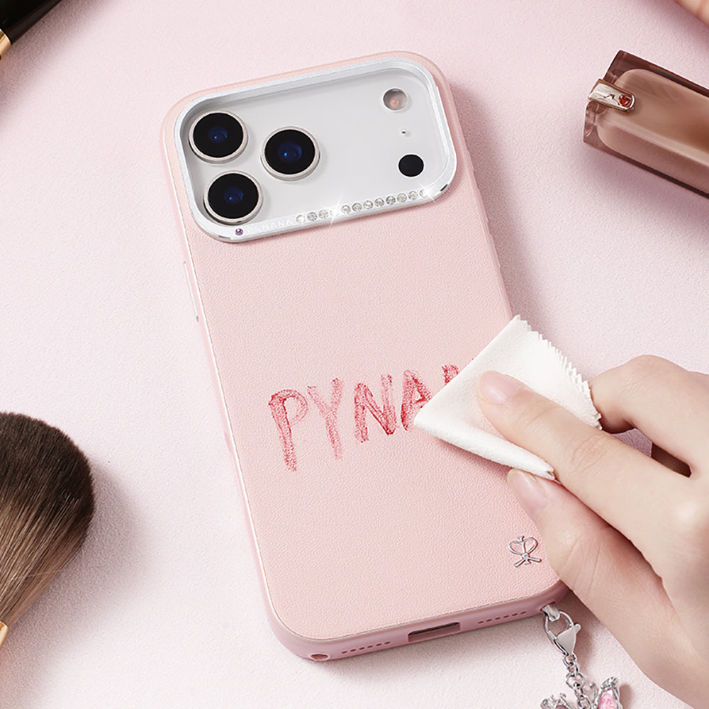 iPhone 17 Pro Max Kılıf M-safe Şarj Özellikli Deri Tasarımlı Pynana Starry Serisi Kılıf