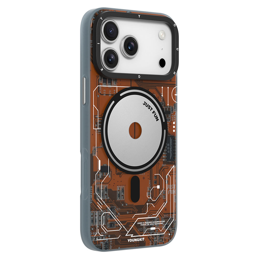 iPhone 17 Pro Max Kılıf M-safe Şarj Özellikli Kamera Denetim Butonlu Youngkit Technology Serisi Kılıf