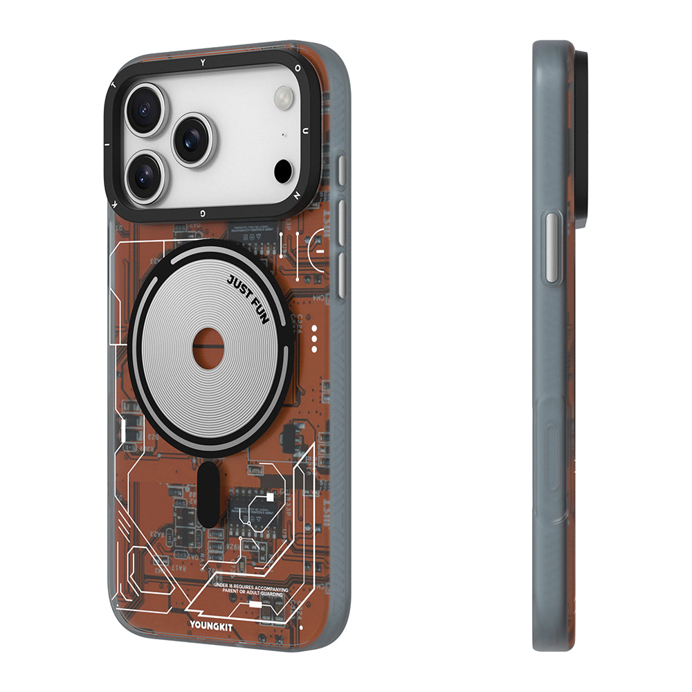 iPhone 17 Pro Max Kılıf M-safe Şarj Özellikli Kamera Denetim Butonlu Youngkit Technology Serisi Kılıf