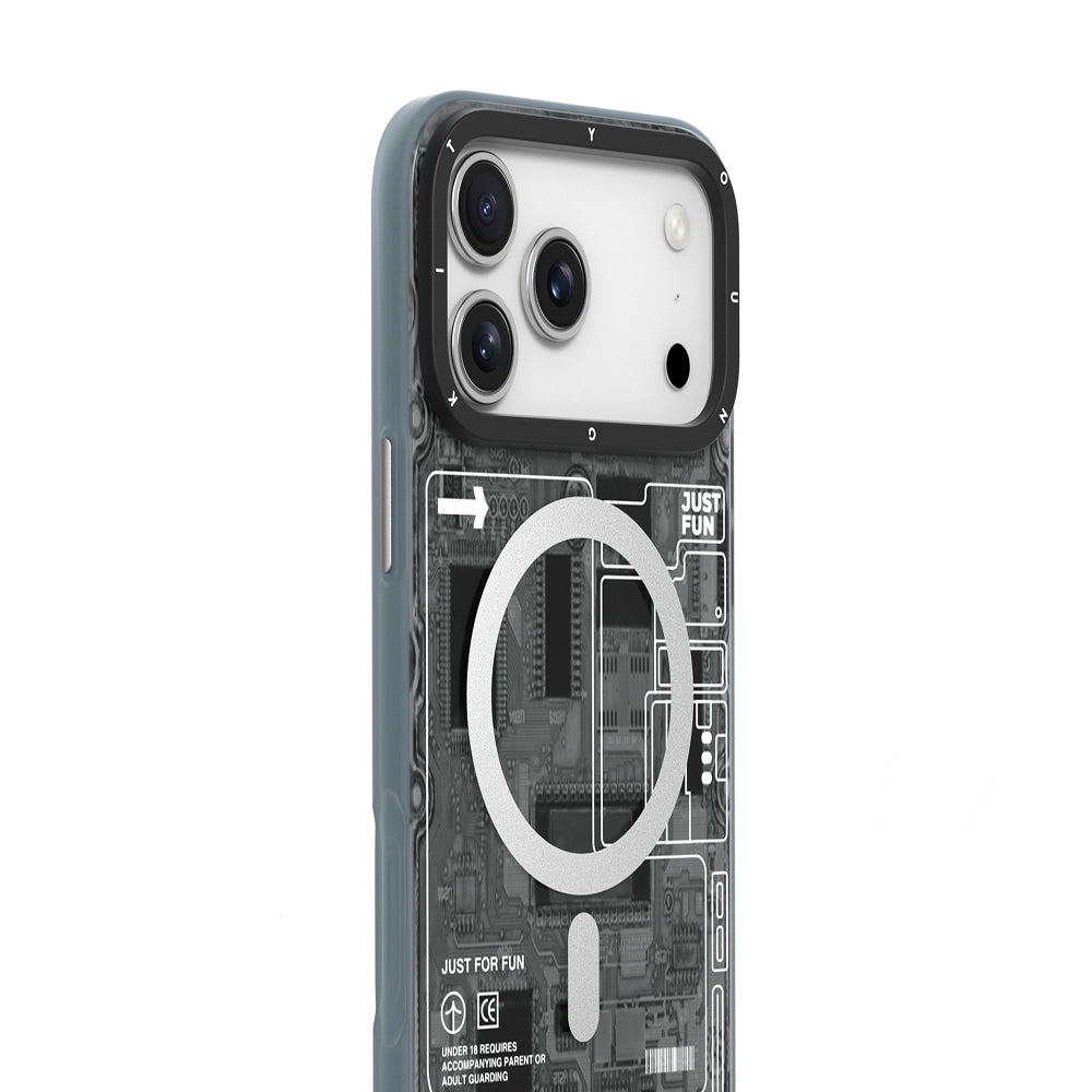 iPhone 17 Pro Max Kılıf M-safe Şarj Özellikli Kamera Denetim Butonlu Youngkit Technology Serisi Kılıf