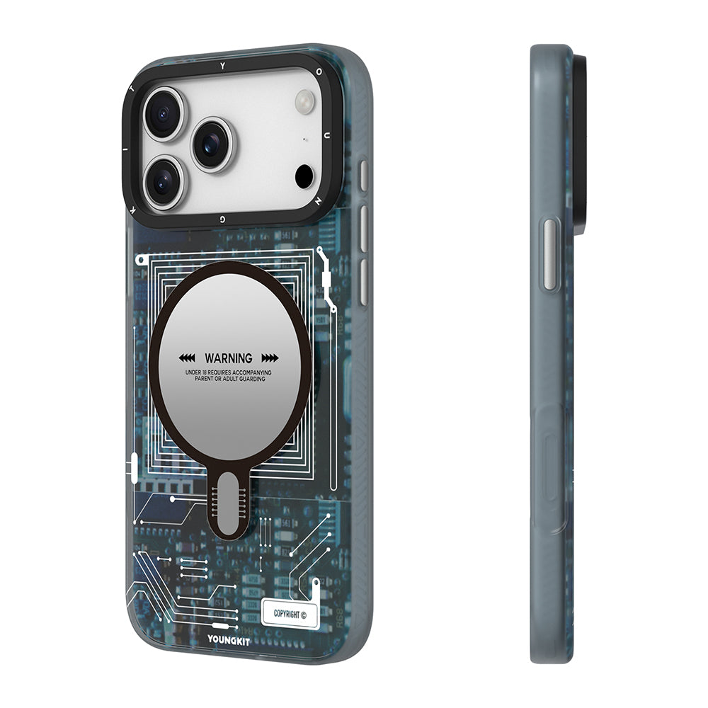 iPhone 17 Pro Max Kılıf M-safe Şarj Özellikli Kamera Denetim Butonlu Youngkit Technology Serisi Kılıf