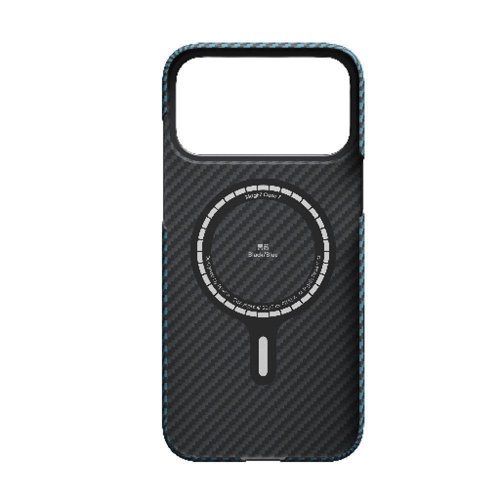 iPhone 17 Pro Max Kılıf M-Safe Şarj Özellikli Kamera Kontrol Butonlu Aramid Karbon Fiber Pitaka Ultra-Slim Kılıf