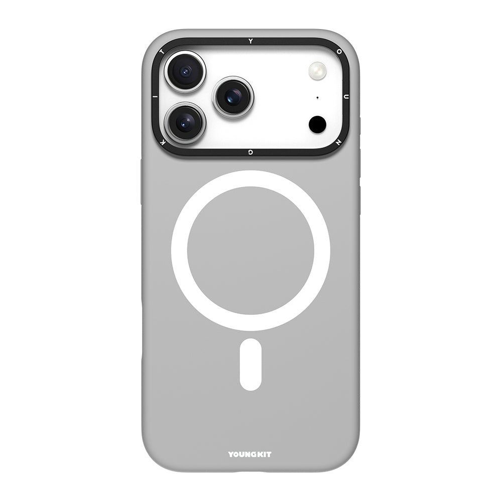 iPhone 17 Pro Max Kılıf M-Safe Şarj Özellikli Kamera Standlı Youngkit Gel Cream Serisi Kılıf
