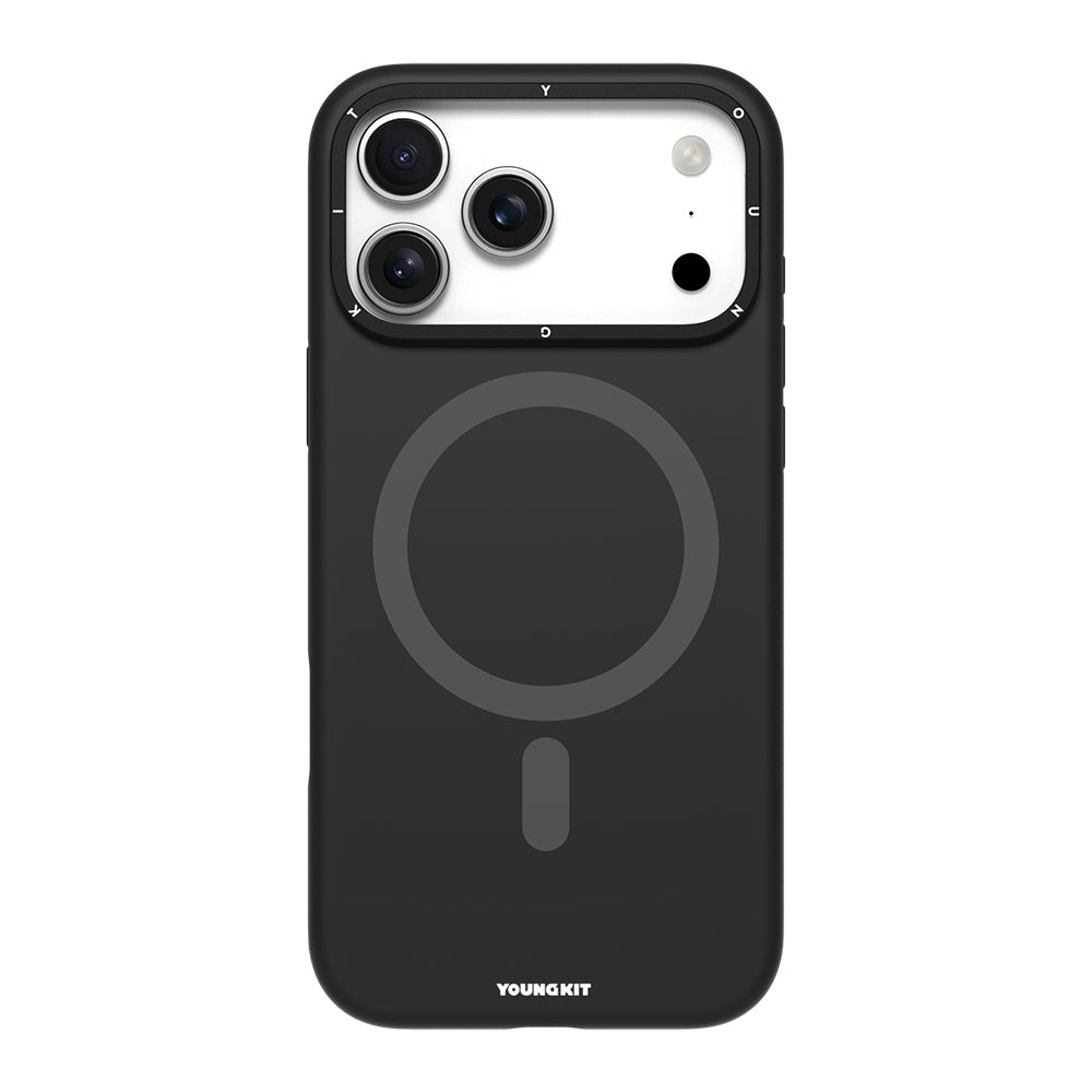 iPhone 17 Pro Max Kılıf M-Safe Şarj Özellikli Kamera Standlı Youngkit Gel Cream Serisi Kılıf