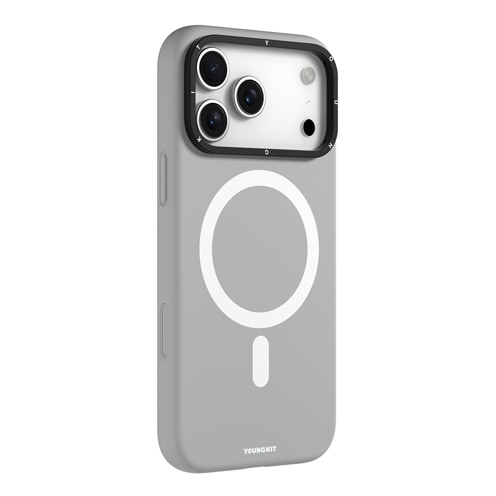 iPhone 17 Pro Max Kılıf M-Safe Şarj Özellikli Kamera Standlı Youngkit Gel Cream Serisi Kılıf
