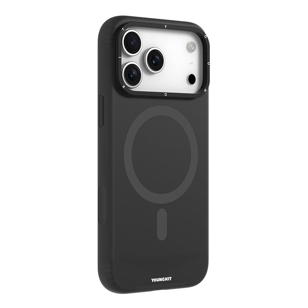 iPhone 17 Pro Max Kılıf M-Safe Şarj Özellikli Kamera Standlı Youngkit Gel Cream Serisi Kılıf