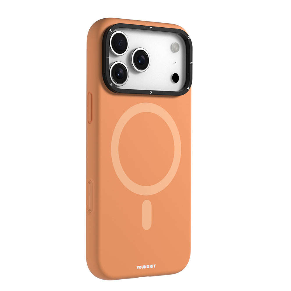 iPhone 17 Pro Max Kılıf M-Safe Şarj Özellikli Kamera Standlı Youngkit Gel Cream Serisi Kılıf