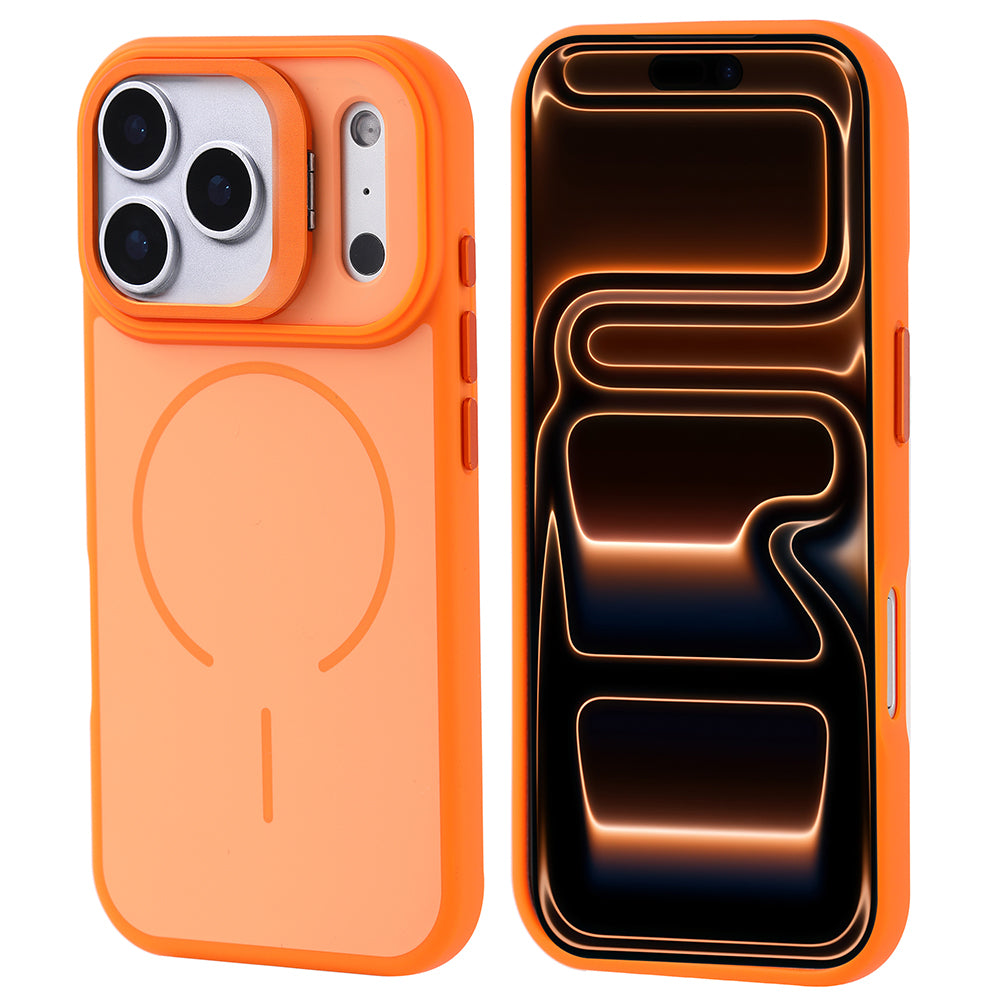iPhone 17 Pro Max Kılıf M-safe Şarj Özellikli Kamera Standlı Zore Notron Kılıf