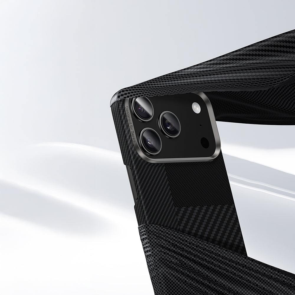 iPhone 17 Pro Max Kılıf M-safe Şarj Özellikli Karbon Fiber Benks Montage ArmorAir Kevlar Kılıf
