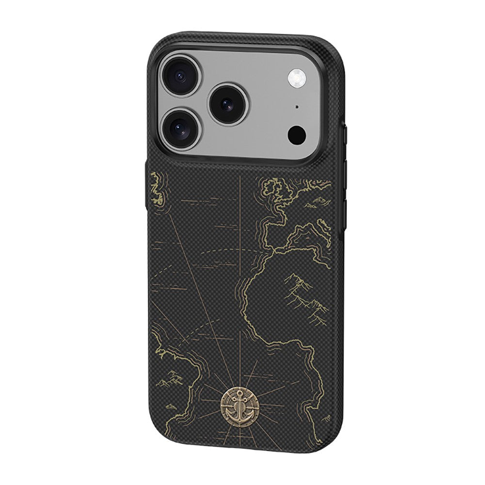 iPhone 17 Pro Max Kılıf M-safe Şarj Özellikli Karbon Fiber Tasarımlı Benks ArmorEdge Air Navigator Kevlar Kılıf
