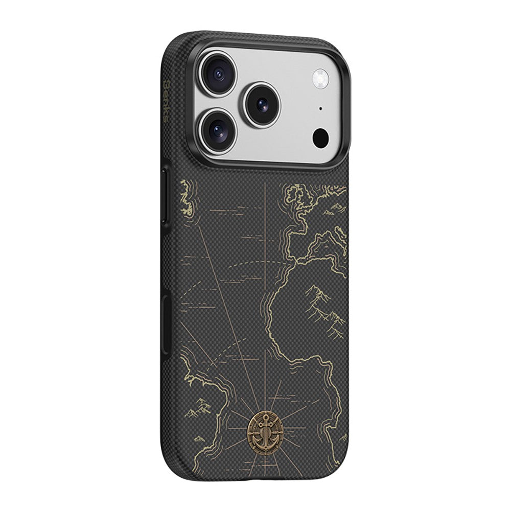 iPhone 17 Pro Max Kılıf M-safe Şarj Özellikli Karbon Fiber Tasarımlı Benks ArmorEdge Air Navigator Kevlar Kılıf