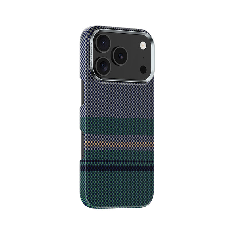 iPhone 17 Pro Max Kılıf M-safe Şarj Özellikli Karbon Fiber Tasarımlı Benks Aurora ArmorAir Kevlar Kılıf