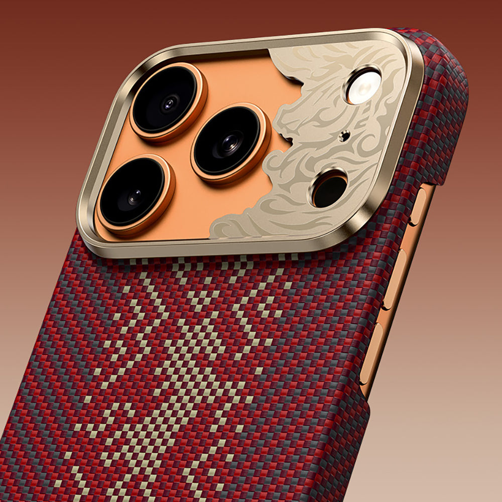 iPhone 17 Pro Max Kılıf M-safe Şarj Özellikli Karbon Fiber Tasarımlı Benks Knight ArmorAir Kevlar Kılıf