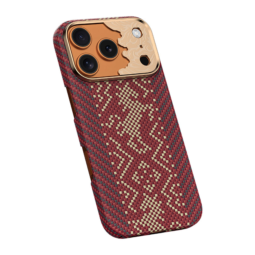 iPhone 17 Pro Max Kılıf M-safe Şarj Özellikli Karbon Fiber Tasarımlı Benks Knight ArmorAir Kevlar Kılıf