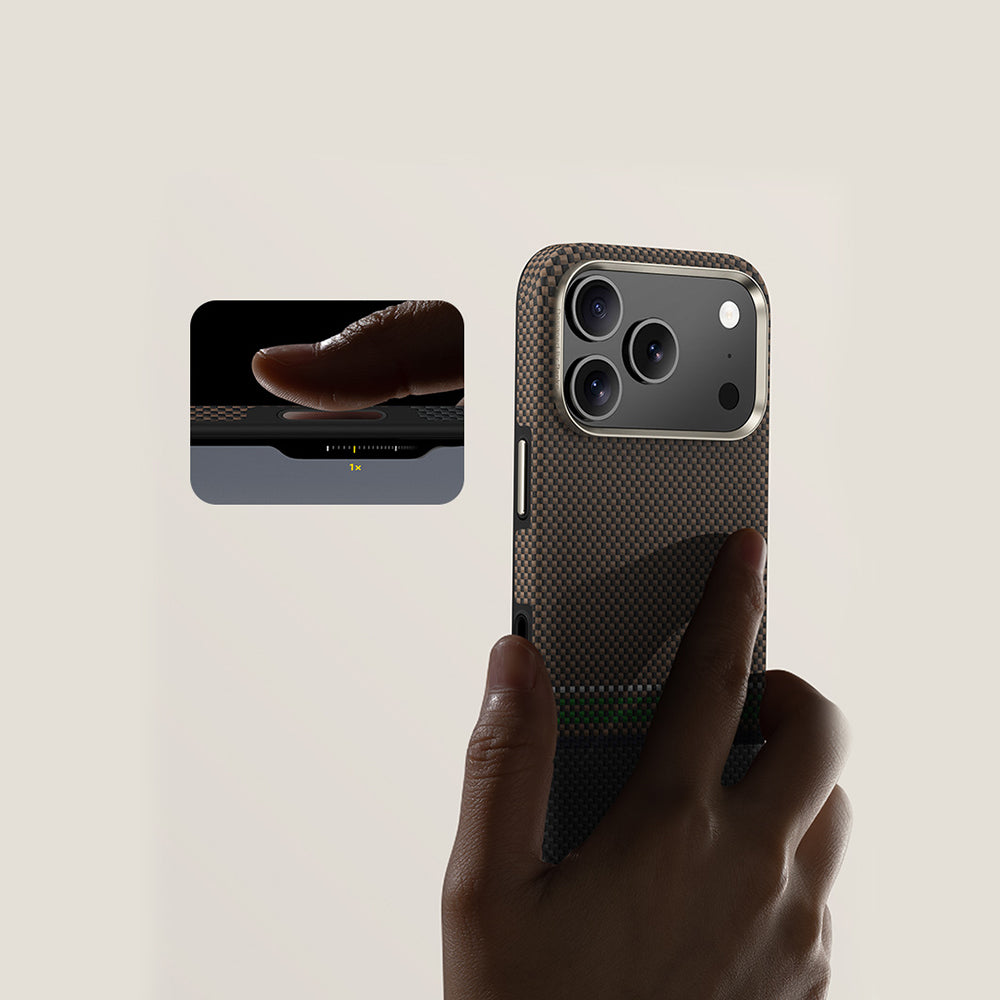 iPhone 17 Pro Max Kılıf M-safe Şarj Özellikli Karbon Fiber Tasarımlı Benks Prestige ArmorPro Kevlar Kılıf
