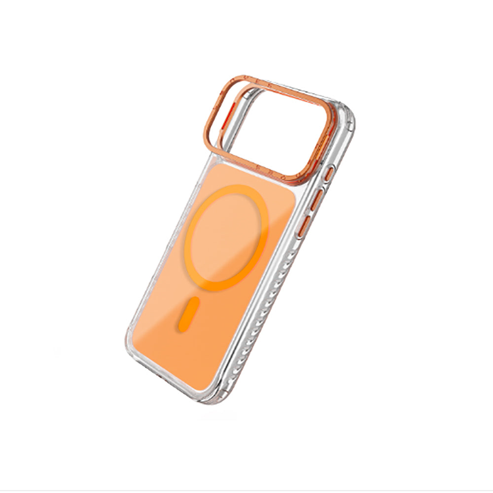 iPhone 17 Pro Max Kılıf M-safe Şarj Özellikli Metal Kamera Çerçeveli Airbag Tasarımlı Lenyes CK221 Sert PC Kılıf