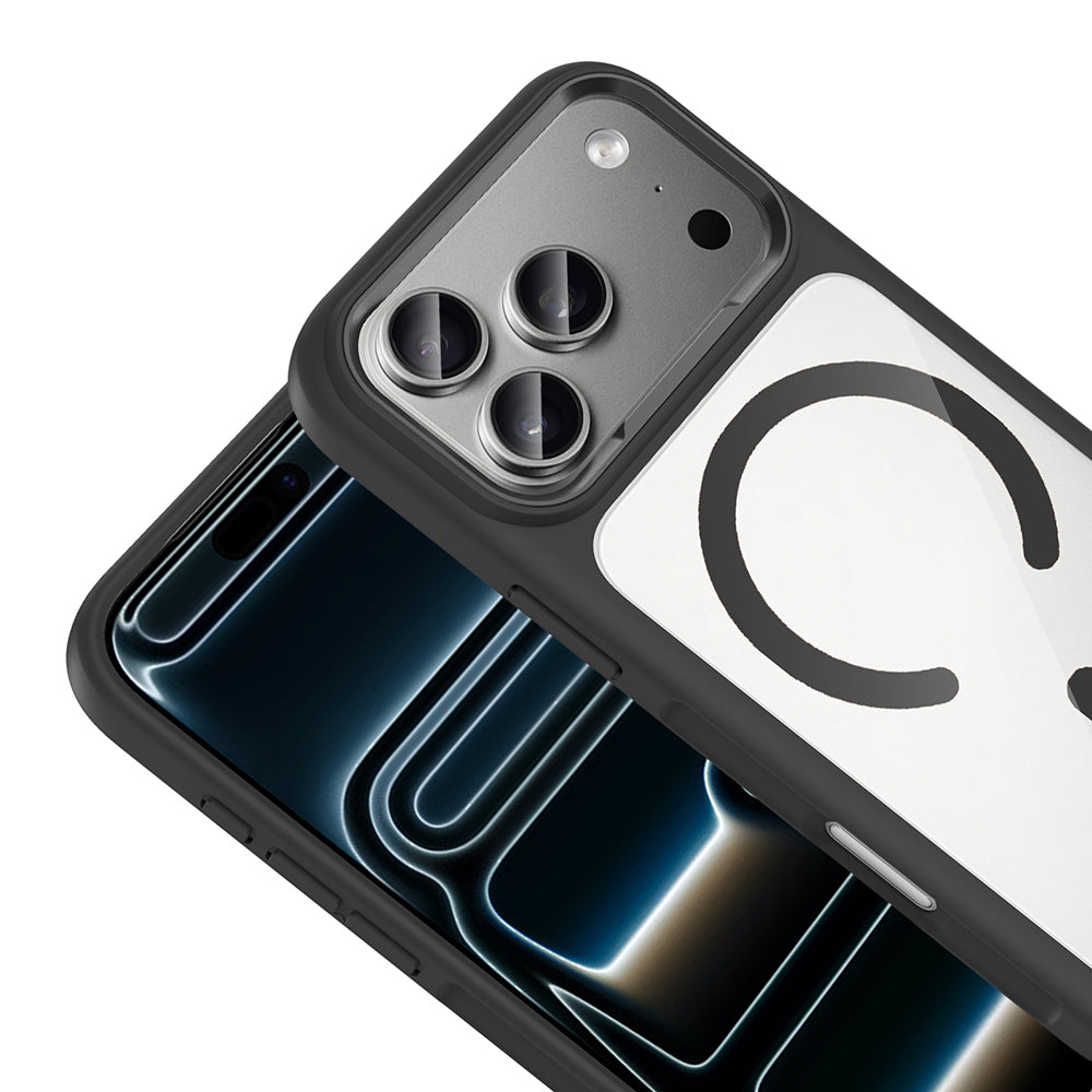 iPhone 17 Pro Max Kılıf M-Safe Şarj Özellikli Metal Kamera Çerçeveli Zore Tiko Kılıf