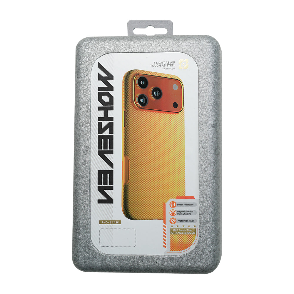 iPhone 17 Pro Max Kılıf M-safe Şarj Özellikli Mohseven 1500D Aramid Fiber Kılıf