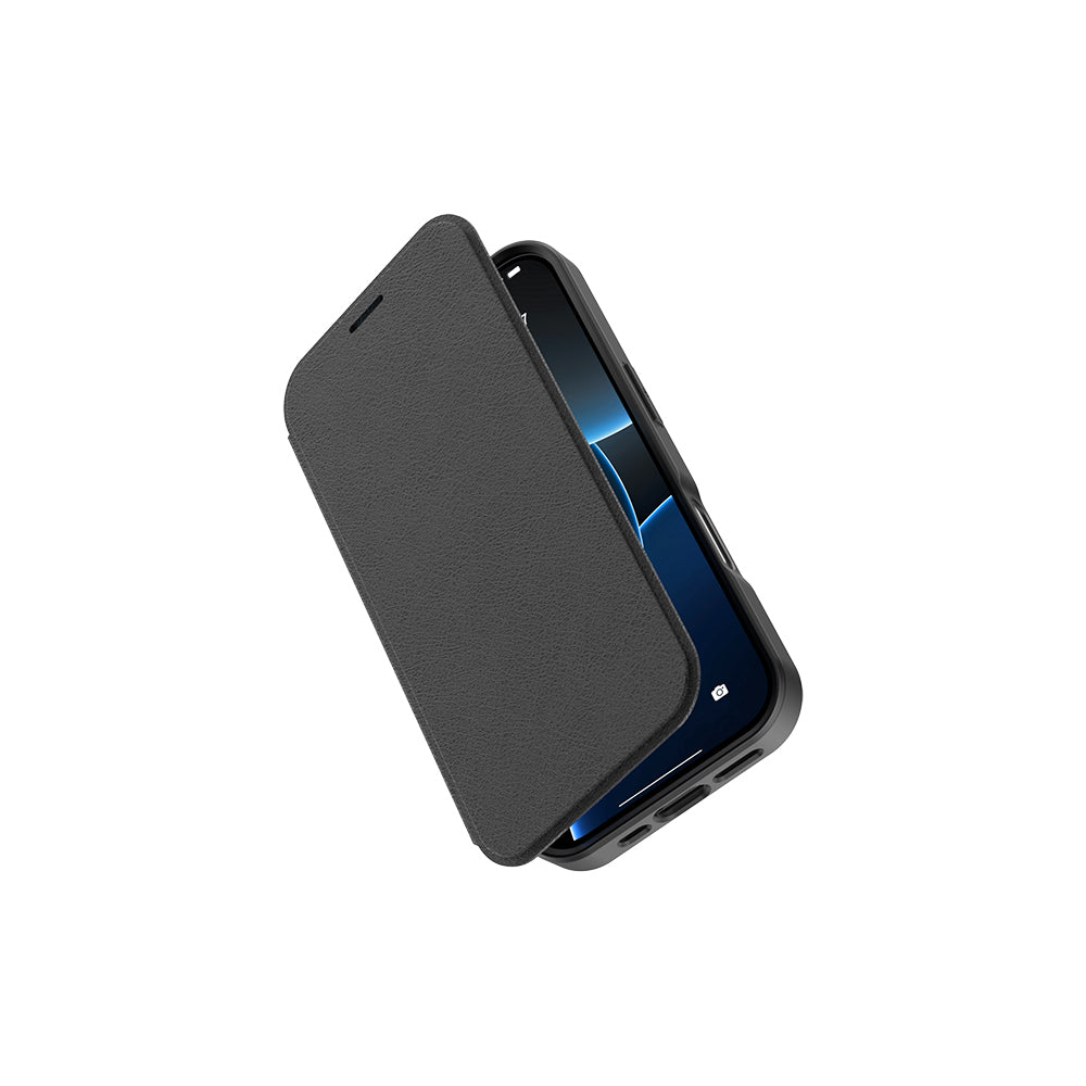 iPhone 17 Pro Max Kılıf M-Safe Şarj Özellikli Raptic Air Folio Şeffaf Kartlıklı Kılıf