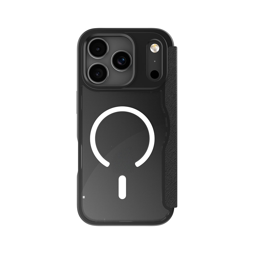 iPhone 17 Pro Max Kılıf M-Safe Şarj Özellikli Raptic Air Folio Şeffaf Kartlıklı Kılıf