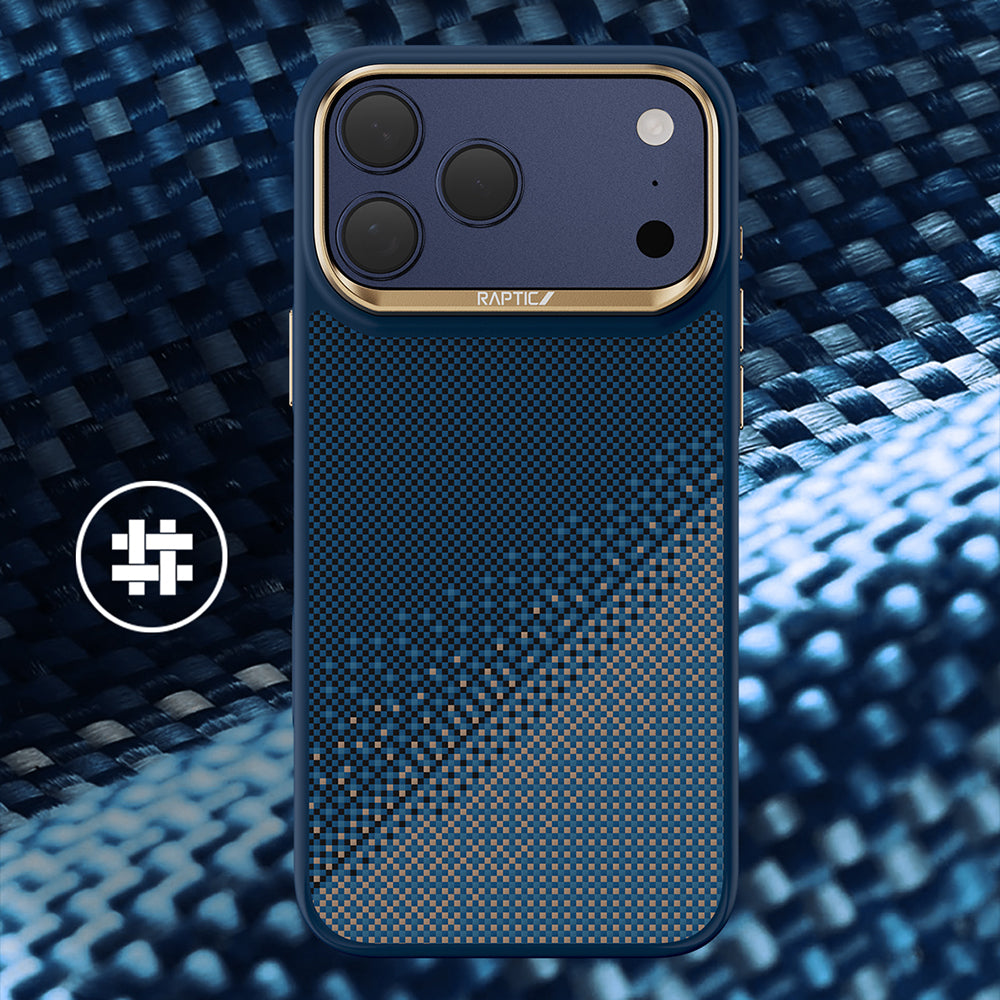 iPhone 17 Pro Max Kılıf M-safe Şarj Özellikli Raptic Aramid Dual Serenity Serisi Karbon Kılıf