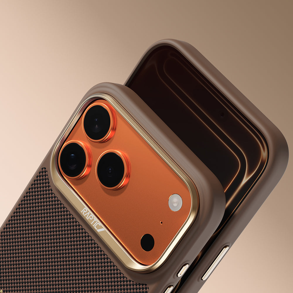 iPhone 17 Pro Max Kılıf M-safe Şarj Özellikli Raptic Aramid Dual Serenity Serisi Karbon Kılıf