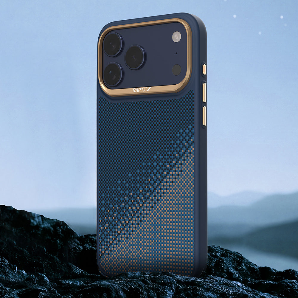 iPhone 17 Pro Max Kılıf M-safe Şarj Özellikli Raptic Aramid Dual Serenity Serisi Karbon Kılıf
