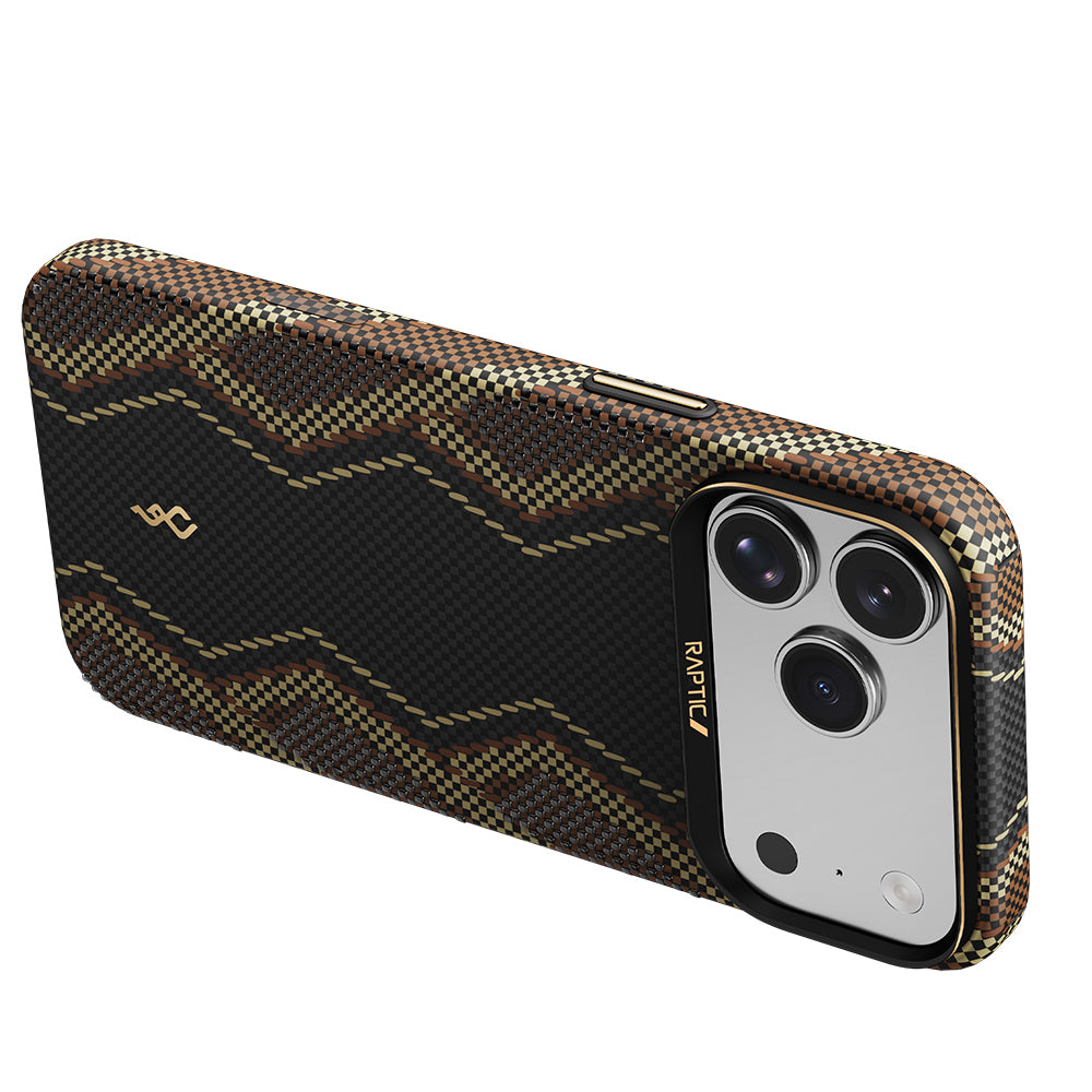 iPhone 17 Pro Max Kılıf M-safe Şarj Özellikli Raptic Aramid Skin Scepter Serisi Karbon Kılıf