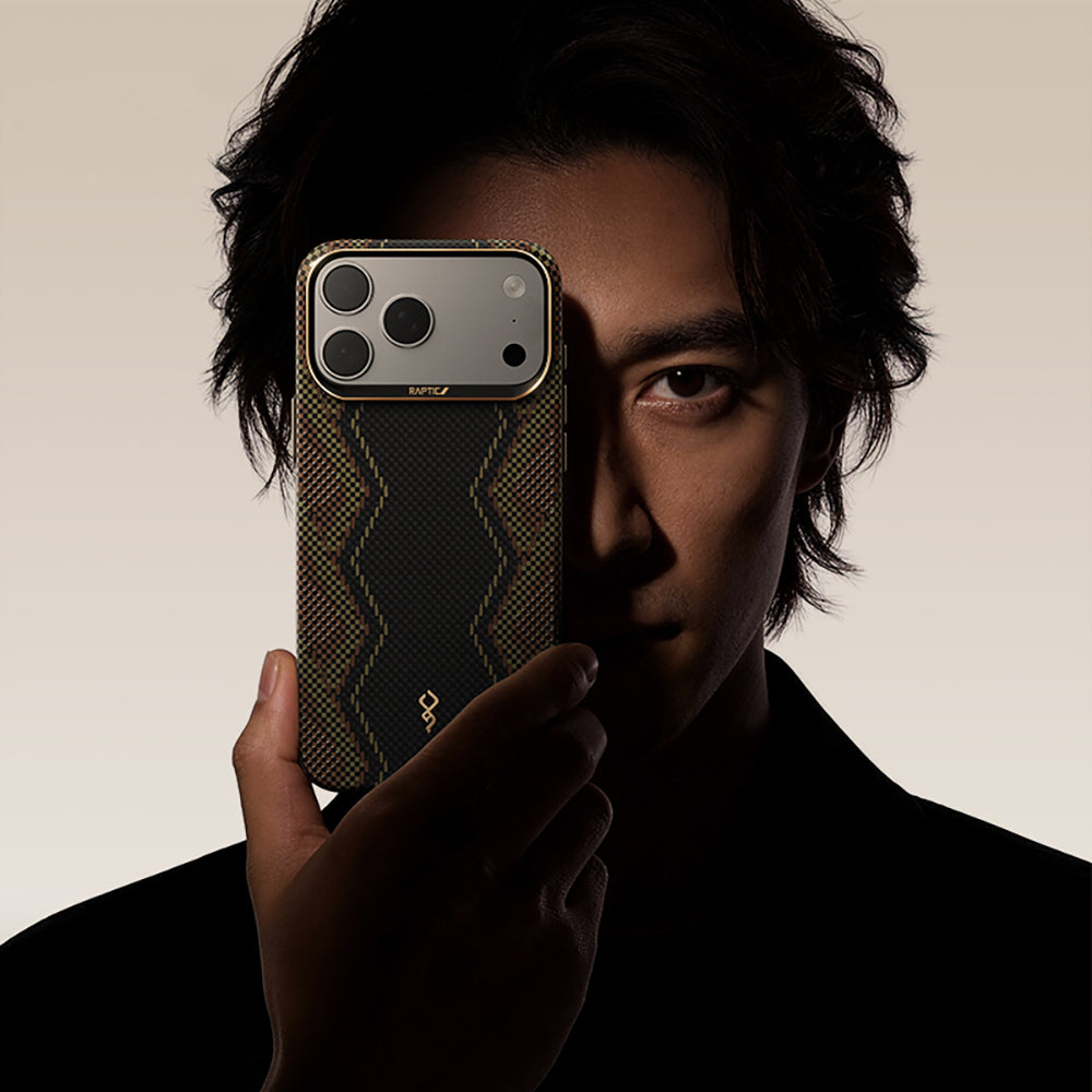 iPhone 17 Pro Max Kılıf M-safe Şarj Özellikli Raptic Aramid Skin Scepter Serisi Karbon Kılıf