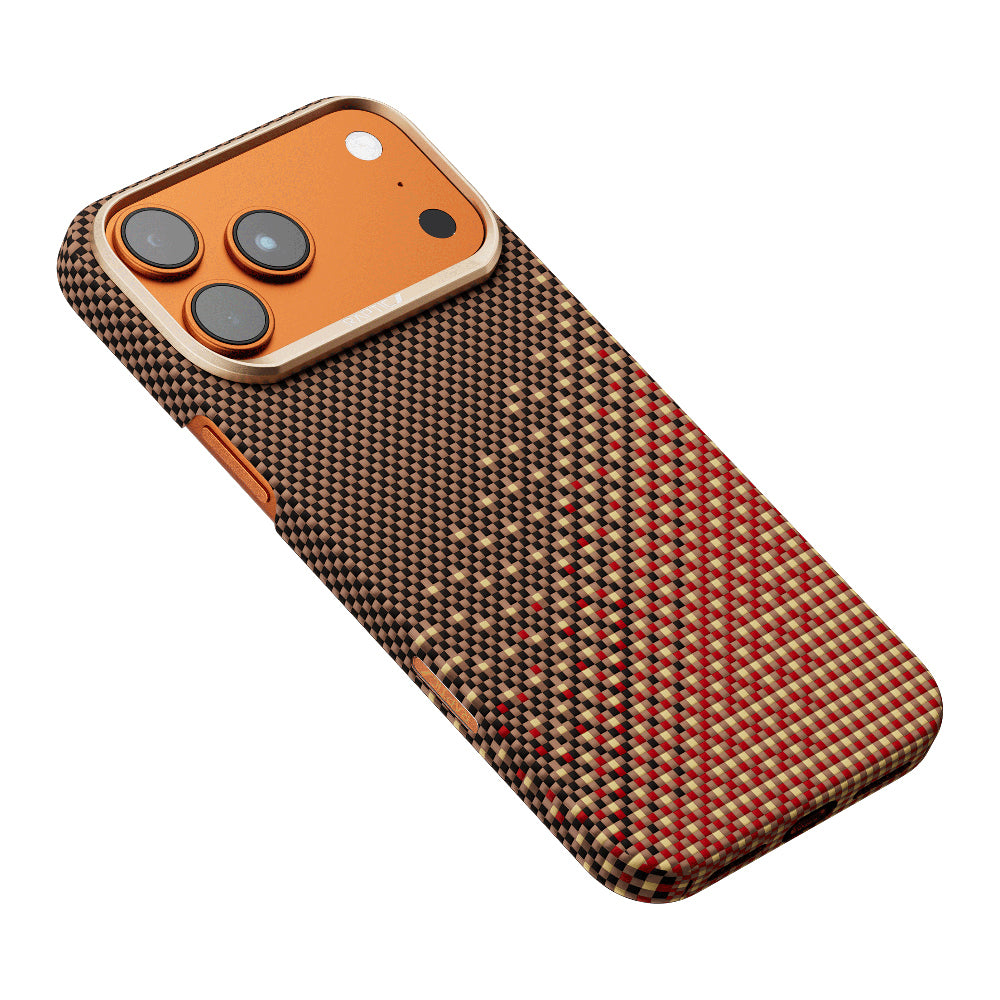iPhone 17 Pro Max Kılıf M-safe Şarj Özellikli Raptic Aramid Skin Serenity Serisi Karbon Kılıf